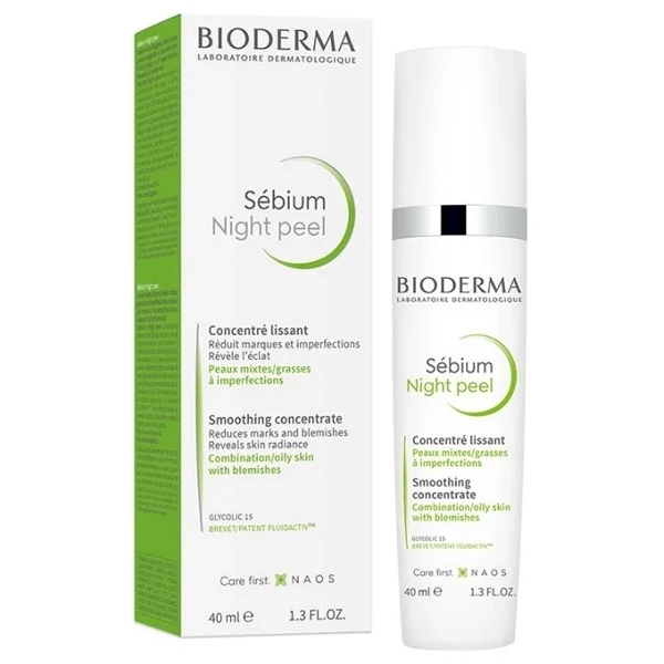 Bioderma Sebium Night Peel, peeling do twarzy na noc, 40 ml