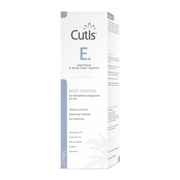 Cutis E-EGZEMA Maść konopna 17% + CBD, do skóry alergicznej i atopowej, 120 ml