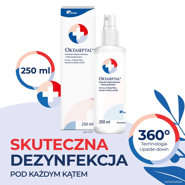 Oktaseptal, aerozol z oktenidyną do dezynfekcji i odkażania ran, 250 ml