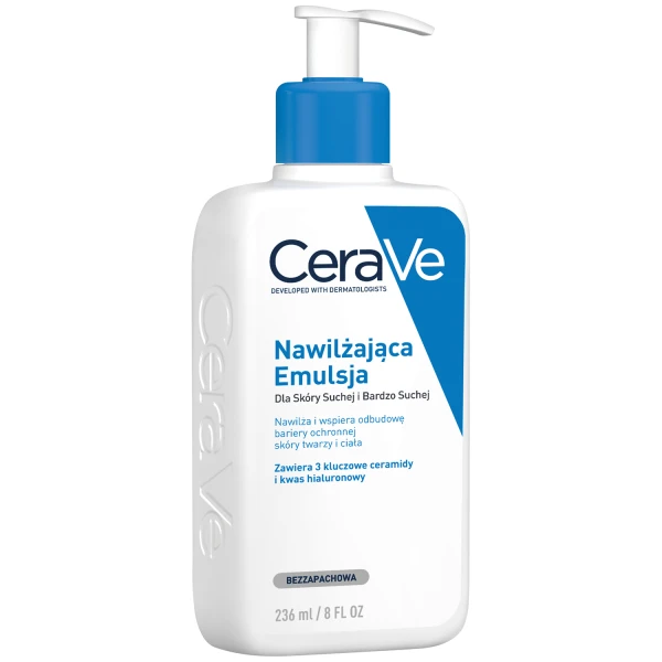 CeraVe, emulsja nawilżająca z ceramidami, skóra sucha i bardzo sucha, 236 ml