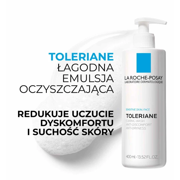 La Roche-Posay Toleriane, łagodna emulsja oczyszczająca dla skóry wrażliwej, 400 ml