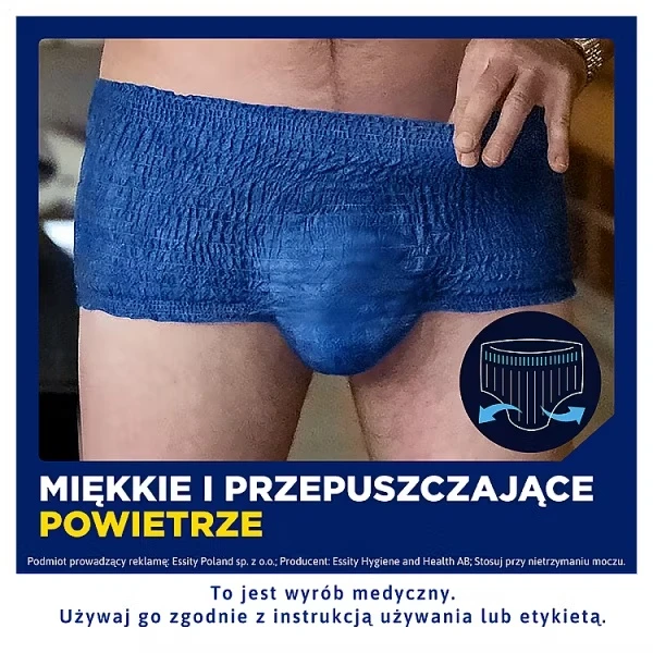 Tena Men Pants, majtki chłonne, rozmiar L/XL, 95-125 cm, Plus, 30 sztuk