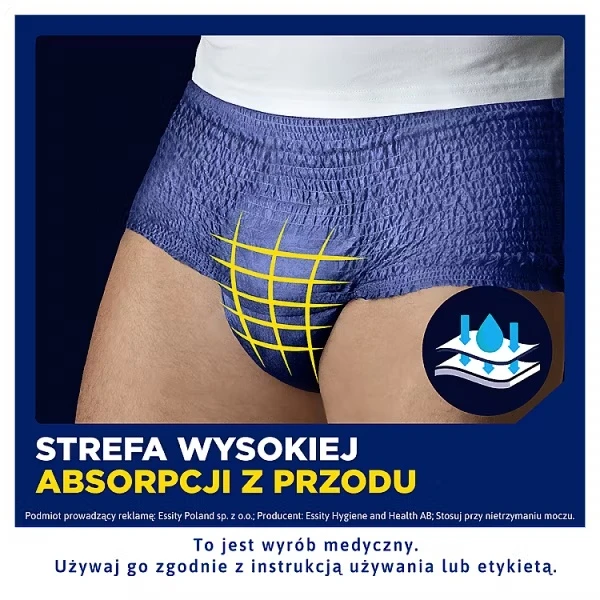 Tena Men Pants, majtki chłonne, rozmiar L/XL, 95-125 cm, Plus, 30 sztuk