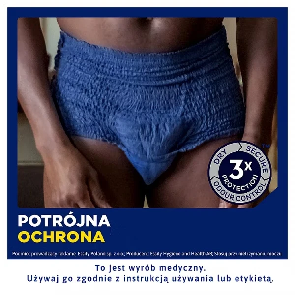 Tena Men Pants, majtki chłonne, rozmiar L/XL, 95-125 cm, Plus, 30 sztuk