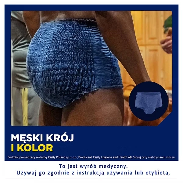 Tena Men Pants, majtki chłonne, rozmiar L/XL, 95-125 cm, Plus, 30 sztuk