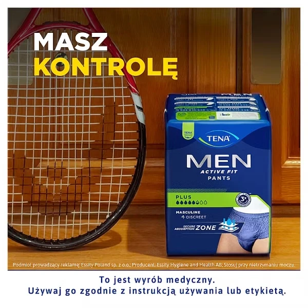 Tena Men Pants, majtki chłonne, rozmiar L/XL, 95-125 cm, Plus, 30 sztuk