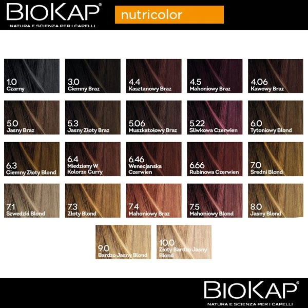 Biokap Nutricolor, farba koloryzująca do włosów, 5.3 jasny złoty brąz, 140 ml
