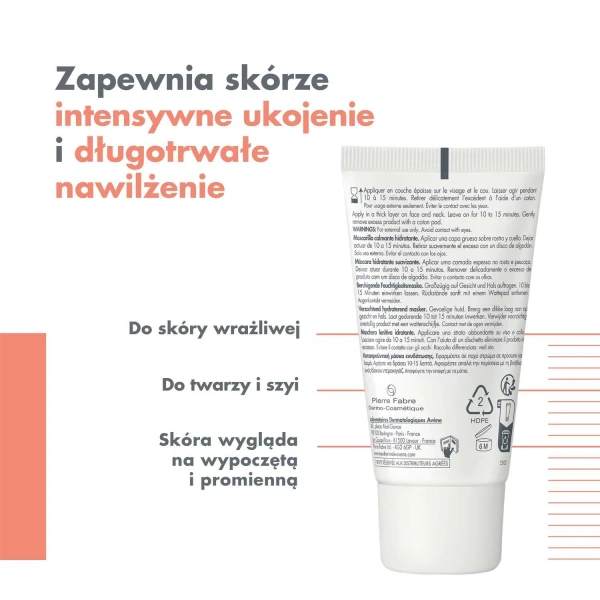 Avene, maseczka kojąco-nawilżająca, 50 ml