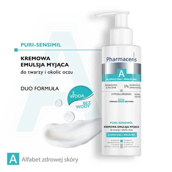  Pharmaceris A Kremowa emulsja myjąca do twarzy i okolic oczu, 190 ml