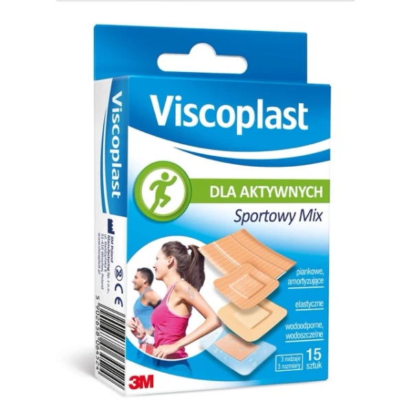 Viscoplast Plastry, Sportowy Mix, 15 sztuk