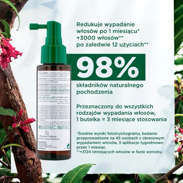 Klorane, serum przeciw wypadaniu włosów z chininą i organiczną szarotką, 100 ml