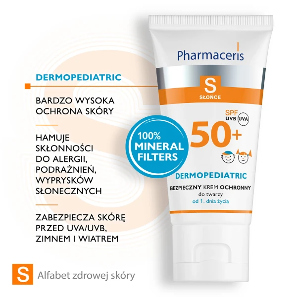 pharmaceris-s-bezpieczny-krem-ochronny-do-twarzy-dla-dzieci-od-urodzenia-spf50+-50-ml