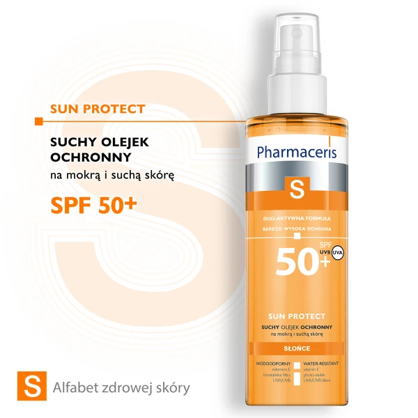Pharmaceris S Sun Protect, suchy ochronny olejek do ciała, SPF 50+, 200 ml