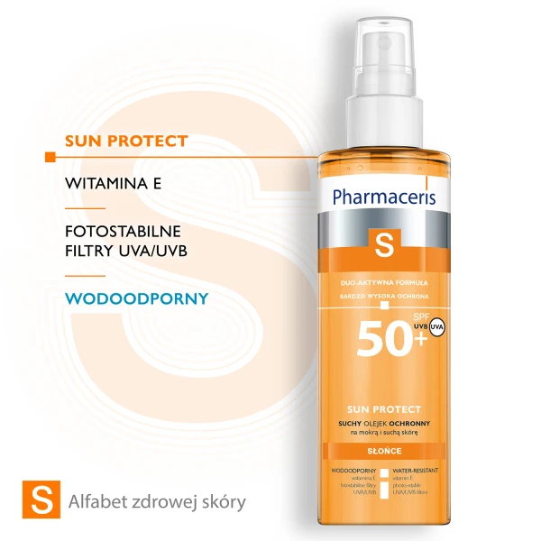 Pharmaceris S Sun Protect, suchy ochronny olejek do ciała, SPF 50+, 200 ml