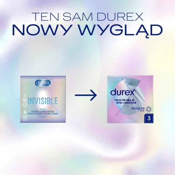 Durex Invisible, prezerwatywy supercienkie, 3 sztuki