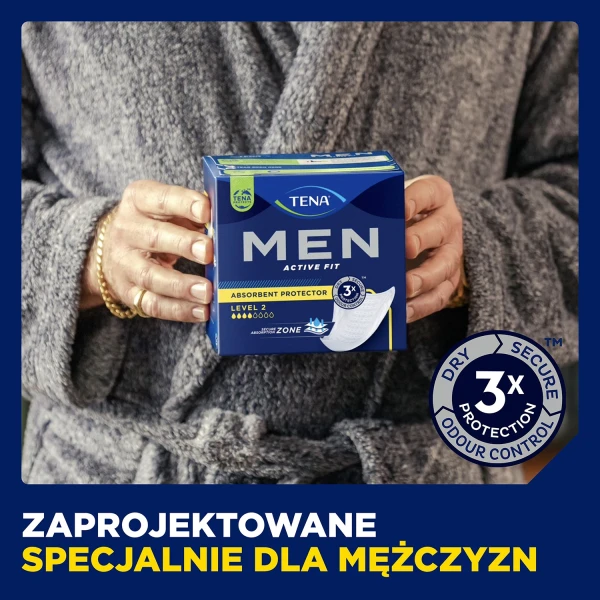 Tena Men Active Fit, wkładki anatomiczne dla mężczyzn, Level 3, 20 sztuk