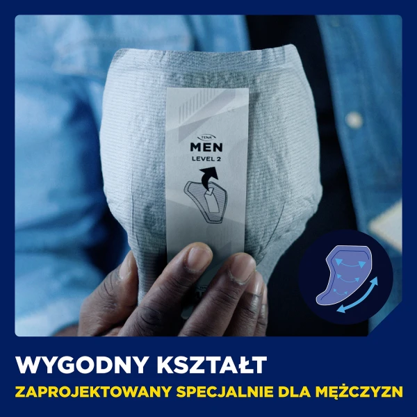 Tena Men Active Fit, wkładki anatomiczne dla mężczyzn, Level 3, 20 sztuk