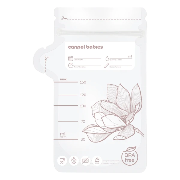 Canpol Babies, torebki do przechowywania pokarmu, 150 ml x 20 sztuk