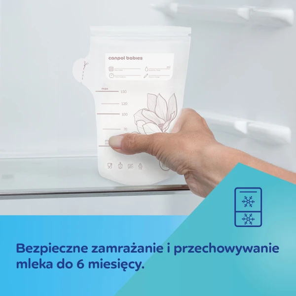 Canpol Babies, torebki do przechowywania pokarmu, 150 ml x 20 sztuk