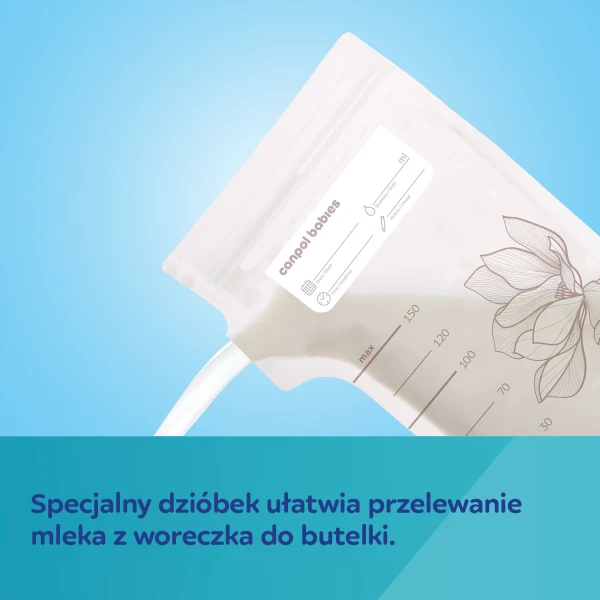 Canpol Babies, torebki do przechowywania pokarmu, 150 ml x 20 sztuk