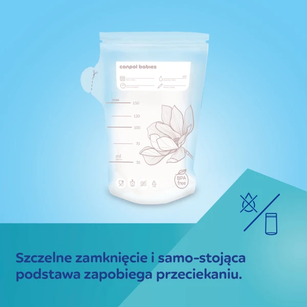 Canpol Babies, torebki do przechowywania pokarmu, 150 ml x 20 sztuk