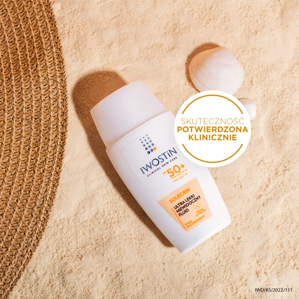 Iwostin Solecrin, ultra lekki niewidoczny fluid, SPF 50+, skóra wrażliwa, 40 ml