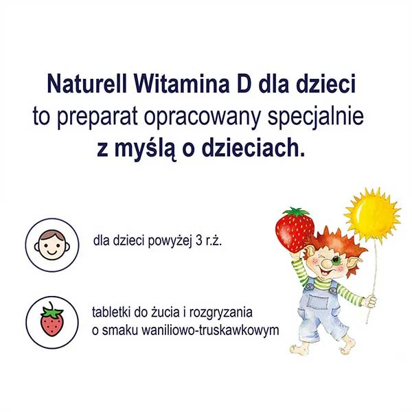 naturell-witamina-d-dla-dzieci-1000-j.m.-smak-waniliowo-truskawkowy-60-tabletek-do-rozgryzania-i-zucia
