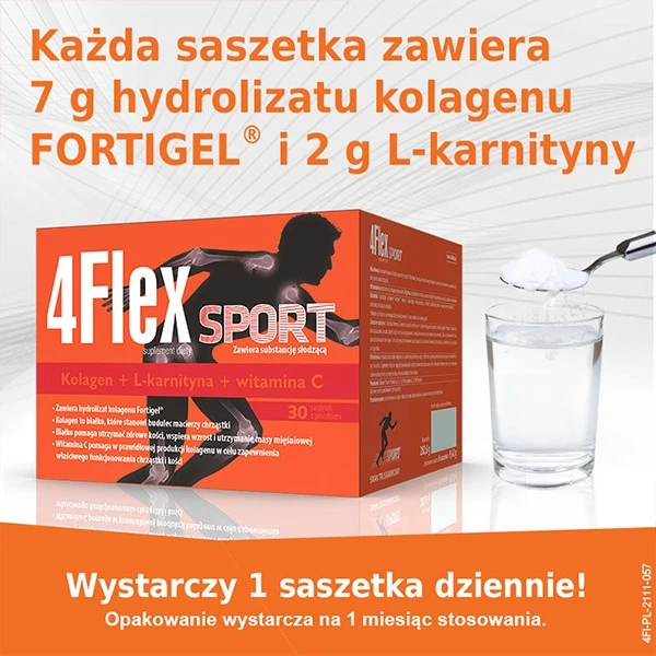 4Flex Sport, smak truskawkowy, 30 saszetek