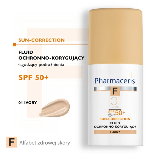 pharmaceris-f-sun-correction-fluid-ochronno-korygujacy-01-ivory-spf-50+-30-ml