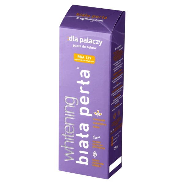 Biała Perła Whitening, wybielająca pasta do zębów dla palaczy, 75 ml