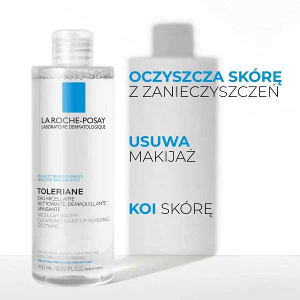 La Roche-Posay Toleriane, płyn micelarny, skóra wrażliwa twarzy i oczu, 400 ml