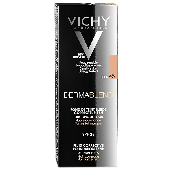 Vichy Dermablend, fluid korygujący, 45 Gold, 30 ml