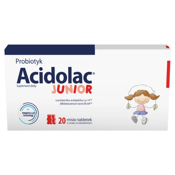 acidolac-junior-dla-dzieci-od-3 lat-smak-truskawkowy-20-misio-tabletek