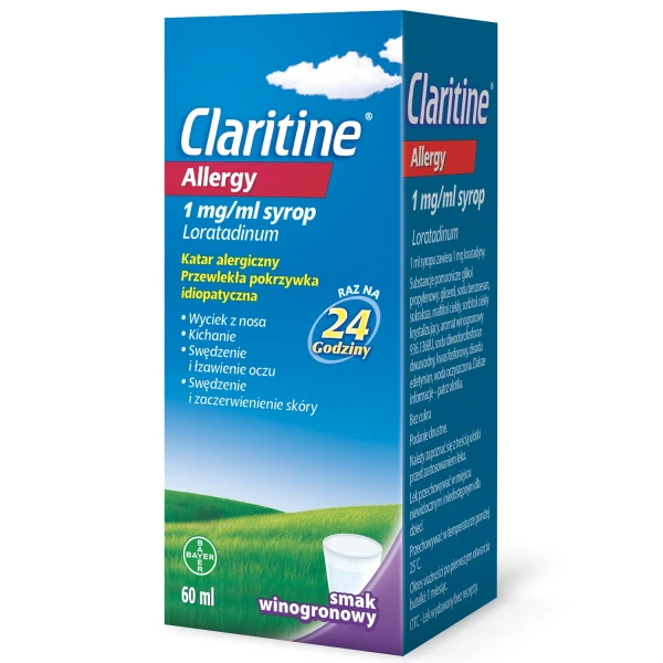 Claritine Allergy 1 mg/ ml, syrop, smak winogronowy, 60 ml