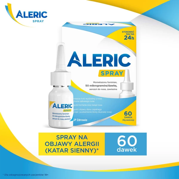 Aleric Spray 50 µg/dawkę, aerozol do nosa, zawiesina, 60 dawek