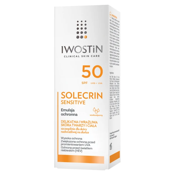 Iwostin Solecrin Sensitive, emulsja ochronna SPF 50, skóra wrażliwa, 100 ml