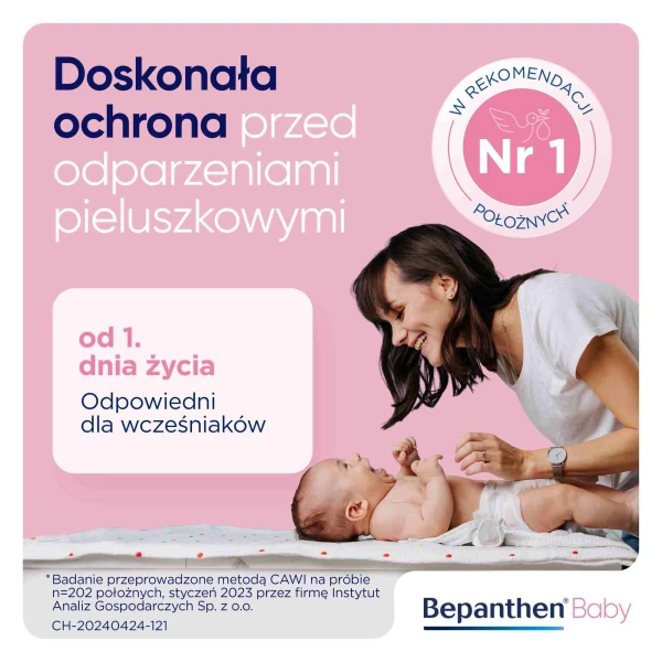 Bepanthen Baby, maść przeciw odparzeniom pieluszkowym dla niemowląt, 100 g