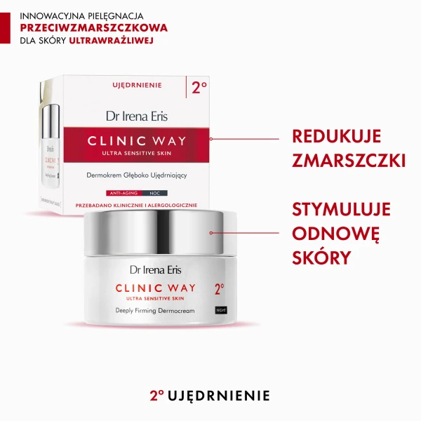 Dr Irena Eris Clinic Way 2°, dermokrem głęboko ujędrniający, na noc, 50 ml
