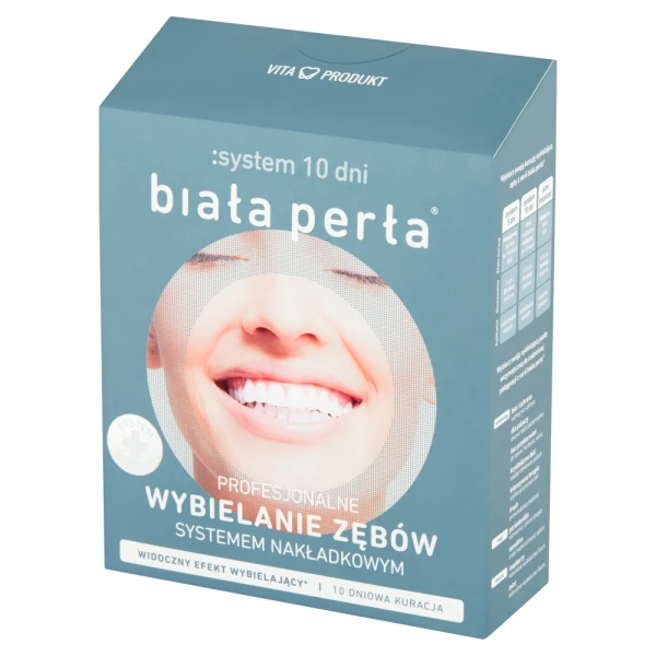Biała Perła System 10 Dni, zestaw do profesjonalnego wybielania zębów systemem nakładkowym, 10-dniowa kuracja