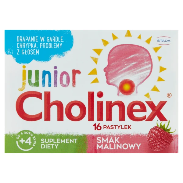 cholinex-junior-dla-dzieci-od-4-lat-smak-malinowy-16-pastylek-do-ssania