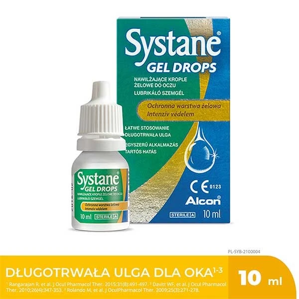 Systane Gel Drops, nawilżające krople żelowe do oczu, 10 ml