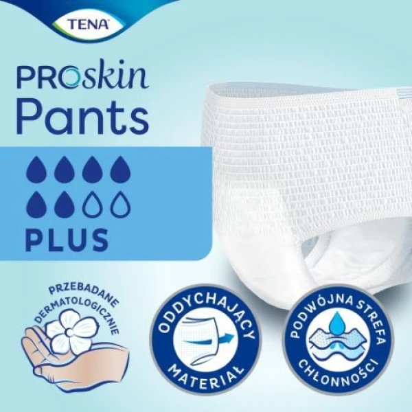 Tena Pants ProSkin Plus L, Majtki chłonne, 10 sztuk