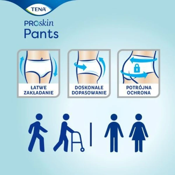 Tena Pants ProSkin Plus L, Majtki chłonne, 10 sztuk