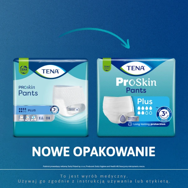 Tena Pants ProSkin Plus L, Majtki chłonne, 10 sztuk