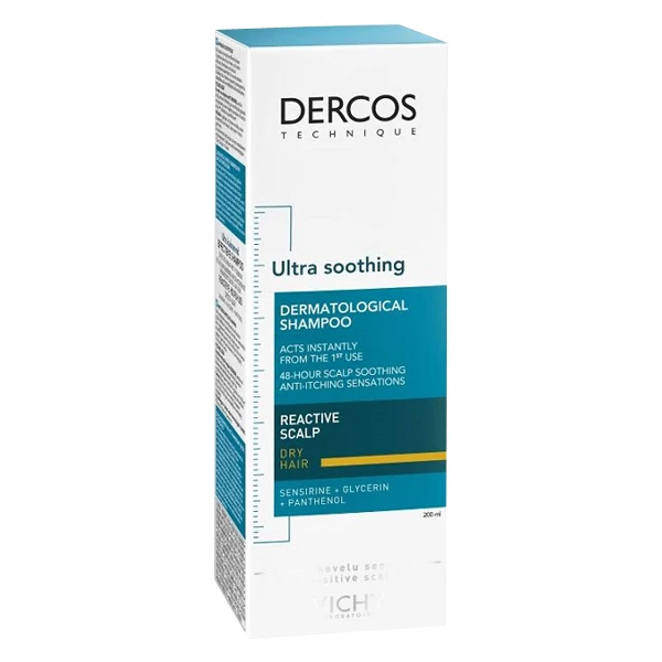Vichy Dercos, ultrakojący szampon do włosów normalnych i przetłuszczających się, 200 ml