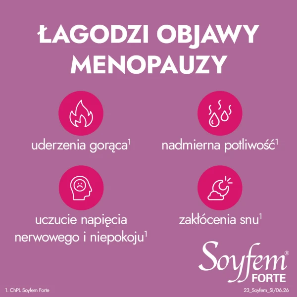 Soyfem Forte 230,8 mg,  na objawy menopauzy, 30 tabletek powlekanych
