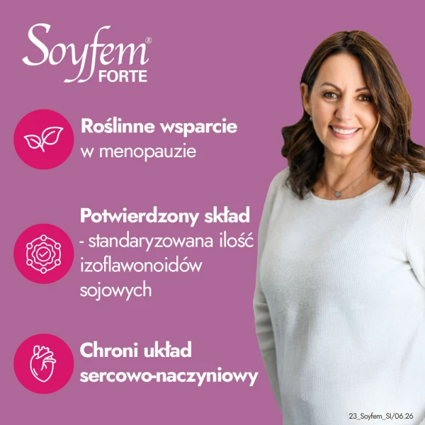 Soyfem Forte 230,8 mg,  na objawy menopauzy, 30 tabletek powlekanych