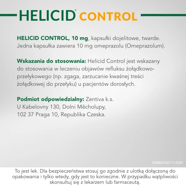 Helicid MAX (Piastprazol), 20 mg, 14 kapsułek dojelitowych twardych
