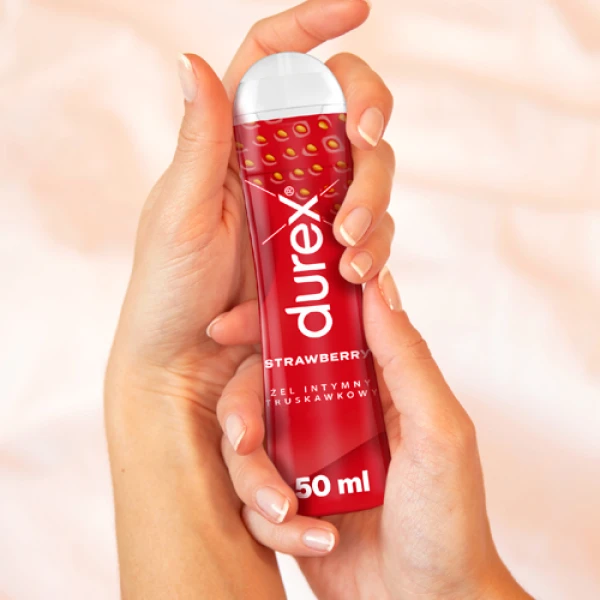 Durex Strawberry, żel intymny, truskawkowy, 50 ml