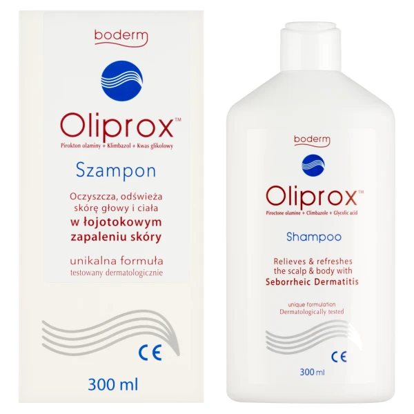 Oliprox, szampon do stosowania w łojotokowym zapaleniu skóry głowy i ciała, 300 ml